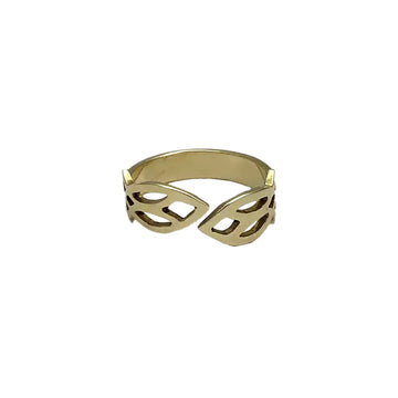 Cambodian Leaf Ring: Nature-Inspired Elegance – Perfect for a Ladies Gold Ring or Pandora Gold Ring Look