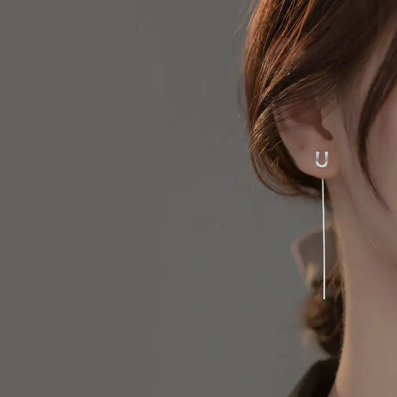 Glossy Alphabet Pendant Earrings – Personalized Drop Earrings Gold for Unique Style smart-purchase