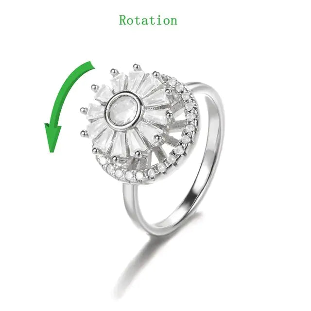 Crystal Sunflower Rings for Women - Affordable Gold Rings with Floral Elegance smart-purchase