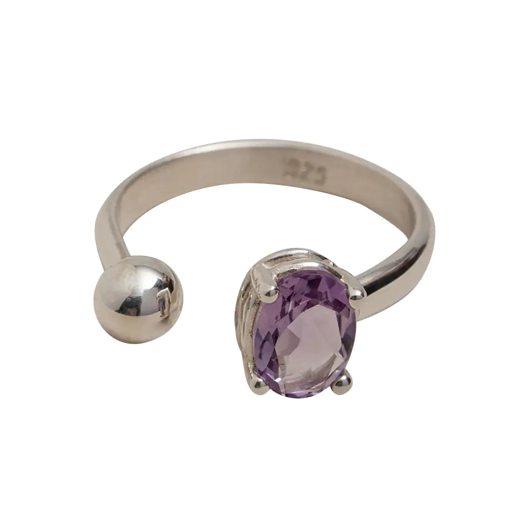 Amethyst Ball Ring – A Stunning Statement Piece with Gold Rings and Precious Stones smart-purchase