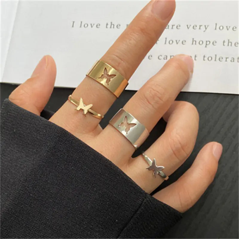 Butterfly Rings for Whimsical Elegance – Embrace Your Inner Free Spirit with Gold Ring Hearts