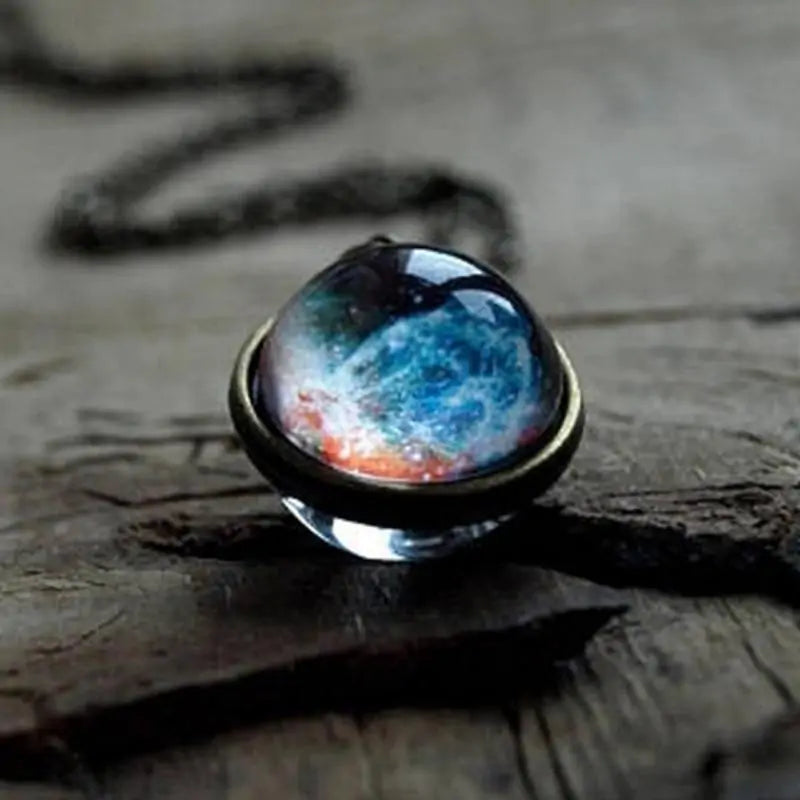 The Universe Pendant: Antique Silver Locket Necklace for Cosmic Elegance smart-purchase