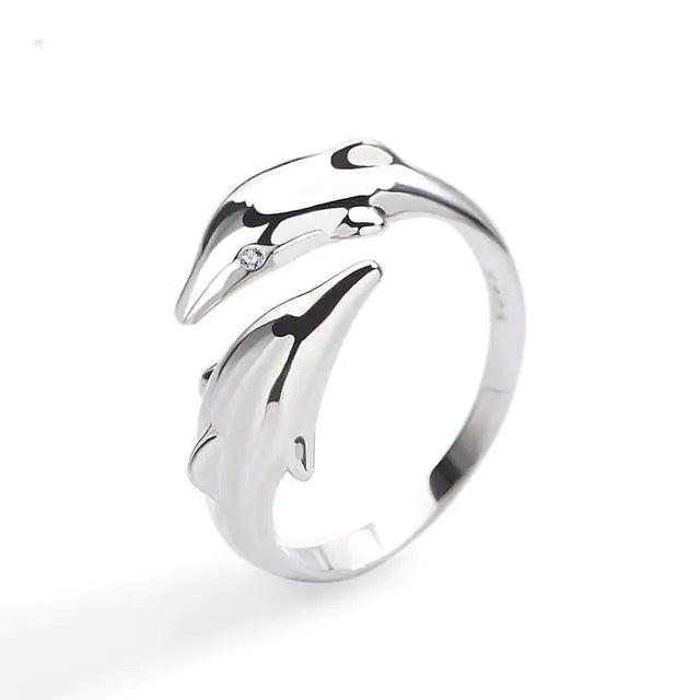 Sterling Silver Heart Ring – Unique Personality Silver Plated Love Hug Ring smart-purchase