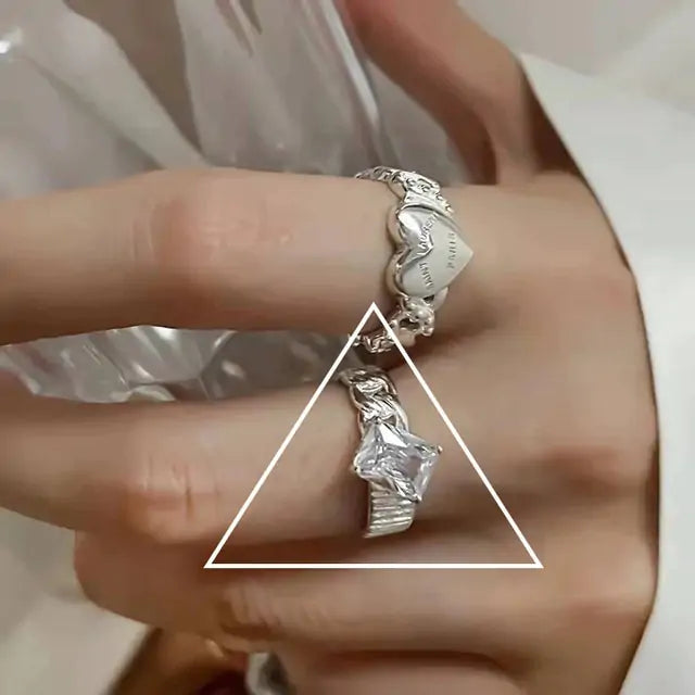 Crystal Heart Open Rings – A Vintage Gold Ring with Timeless Romance smart-purchase