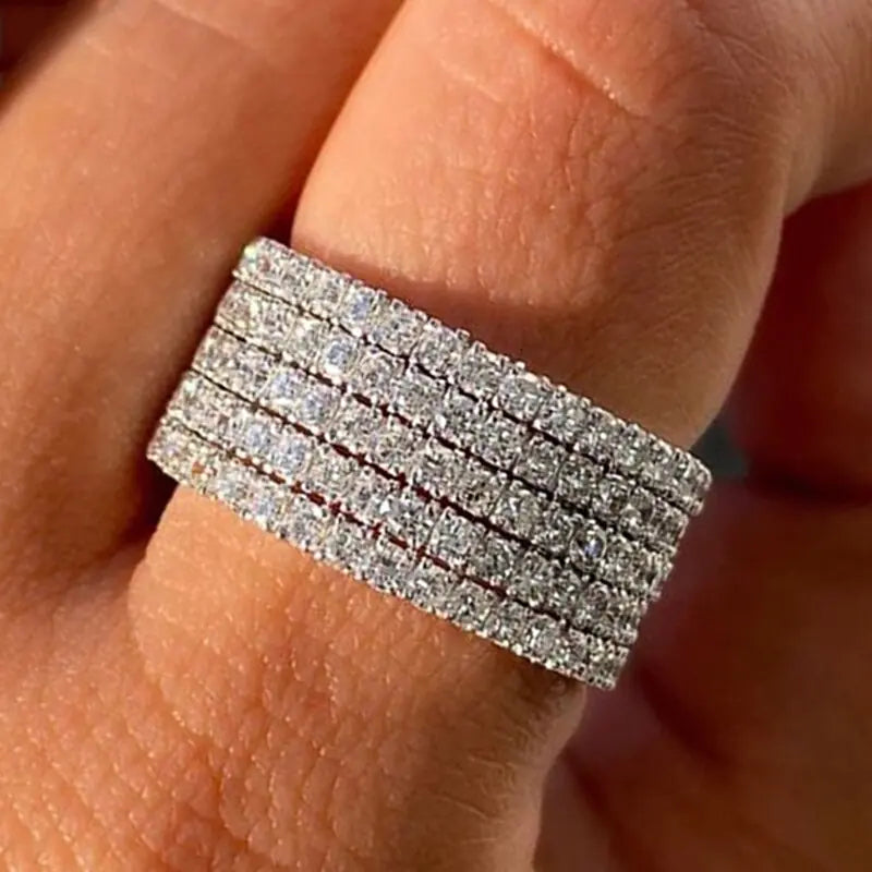 Cubic Zirconia Rings – 14K Gold Women’s Trendy Ring with Brilliant Gold Infinity Ring Design smart-purchase
