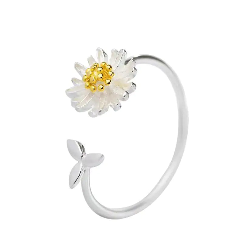 Gold Floral Ring – Vintage Daisy Flower Rings for Charming Elegance smart-purchase