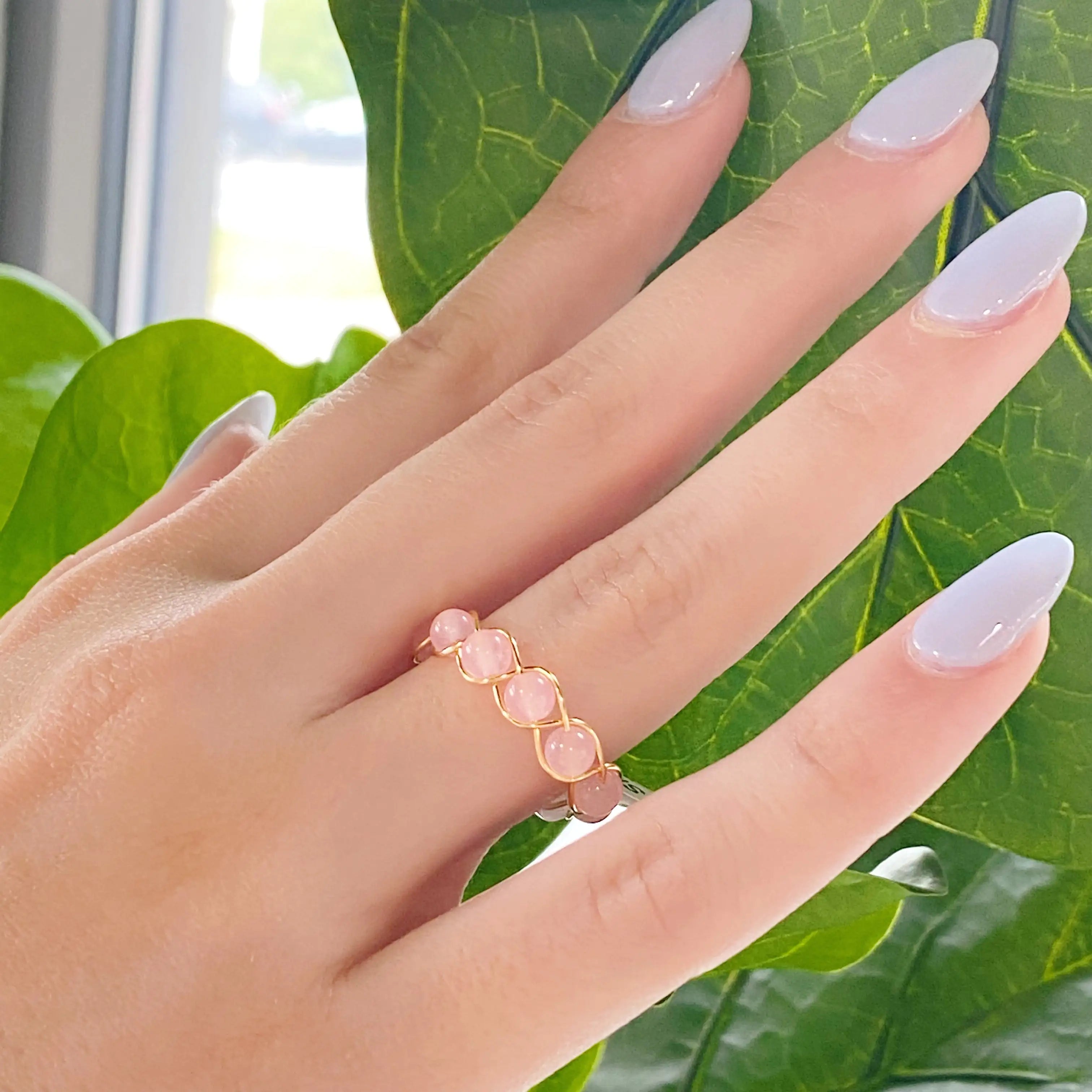 Chunky Silver Rings – Wired Stone Ring with Natural Stone & Brass for Bohemian Elegance smart-purchase