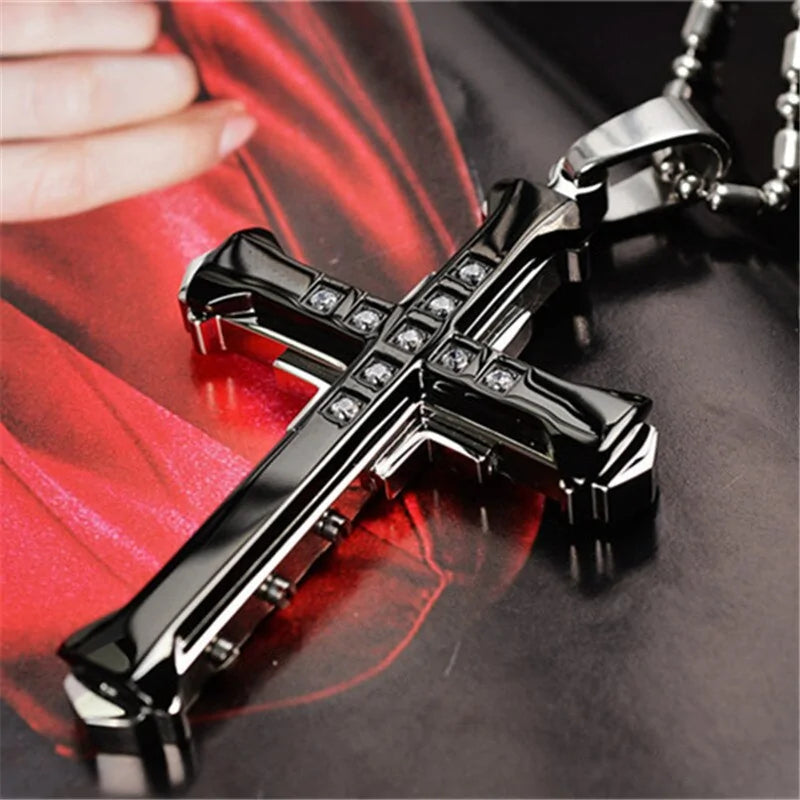 Metal Punk Cross Pendant Necklace for Edgy Style smart-purchase