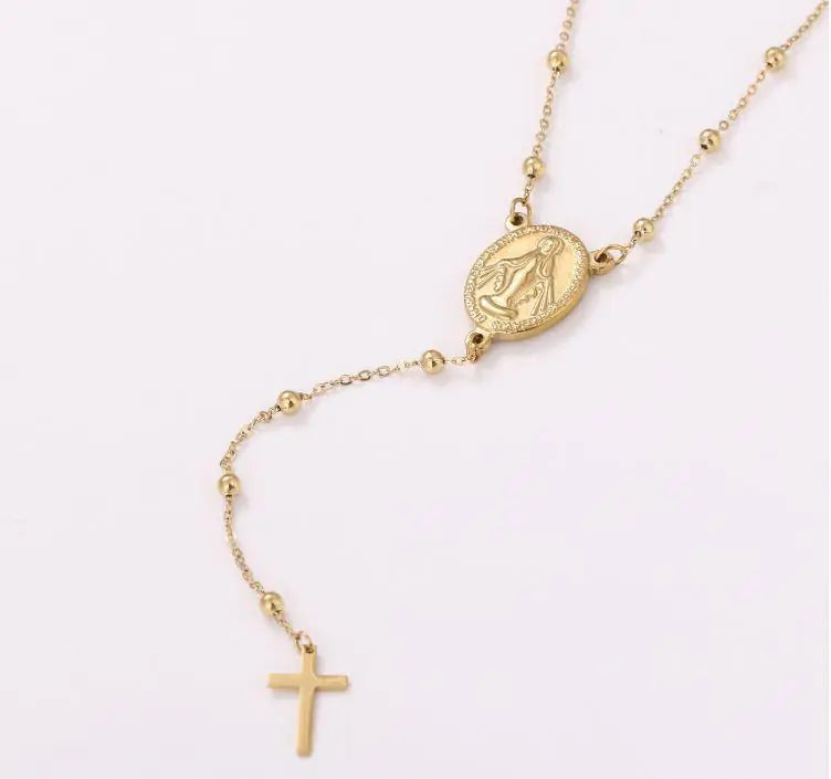Gold Chain Pendant: Elegant Rosary Necklace for Faith-Inspired Jewelry smart-purchase