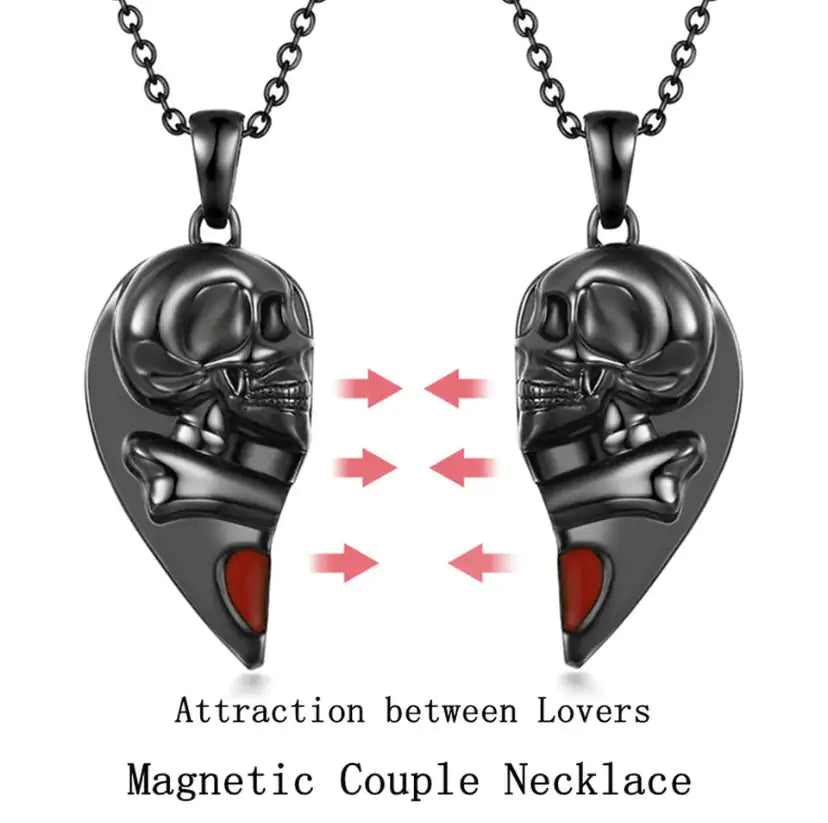 Magnetic Skull Hearts Pendant for Edgy Style smart-purchase