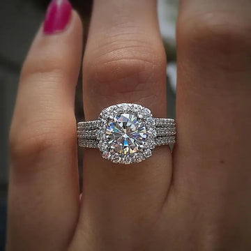 Cubic Zirconia Rings – 14K Gold Women’s Trendy Ring with Brilliant Gold Infinity Ring Design