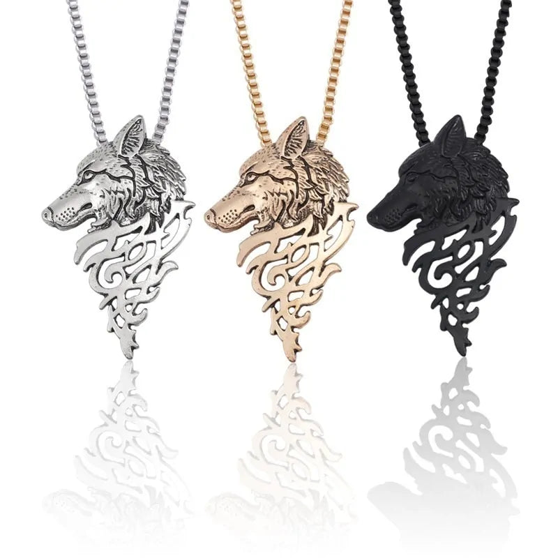 Wolf Head Pendant Necklace: Silver Locket Necklace Vintage Style for Fierce Elegance smart-purchase