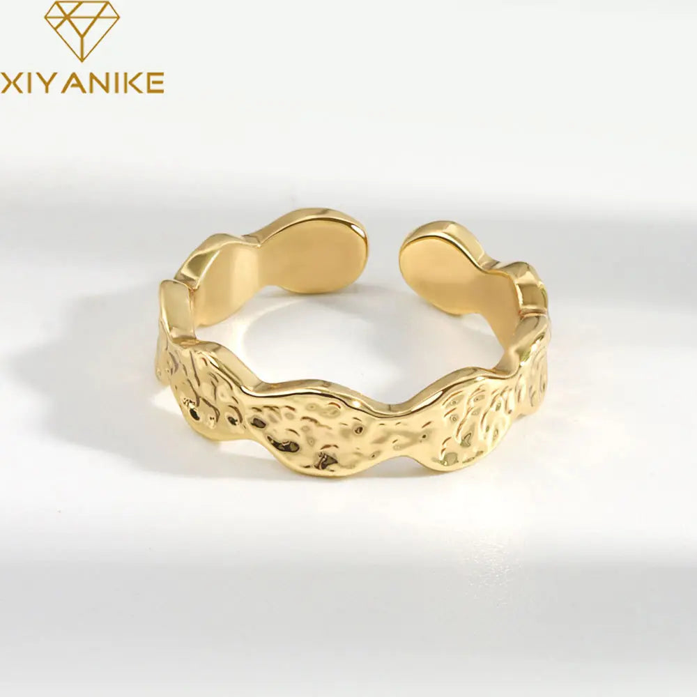 Chunky Silver Rings – Irregular Texture Open Cuff Finger Rings for Unique Style smart-purchase