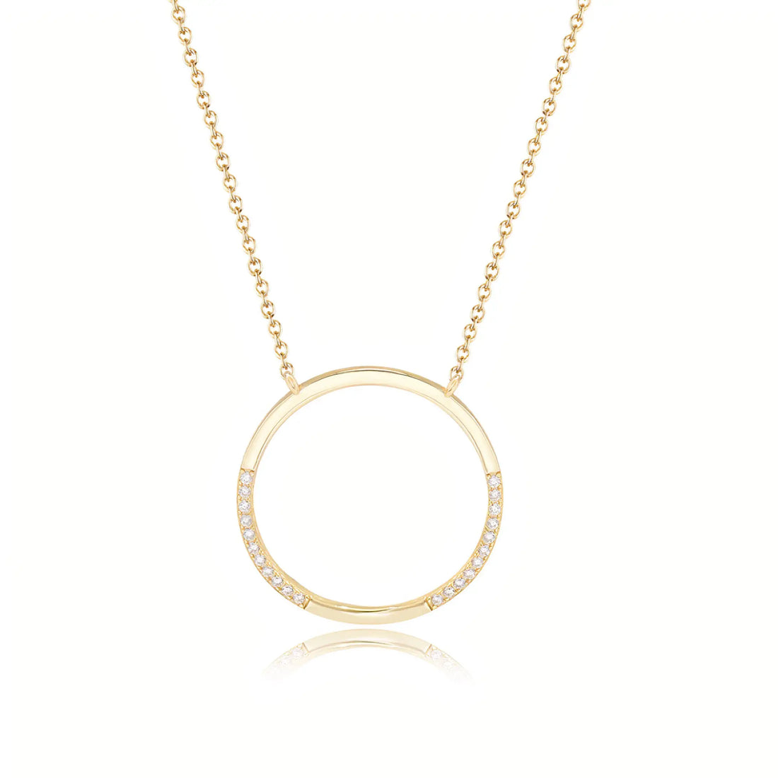 Gold Pendant Chain: Zuzy Necklace with Circle Pendant for Trendy Style