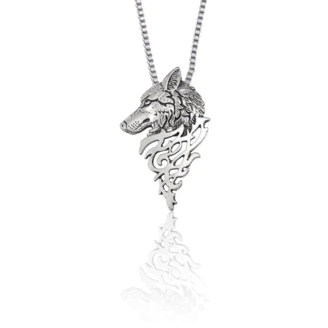 Wolf Head Pendant Necklace: Silver Locket Necklace Vintage Style for Fierce Elegance smart-purchase