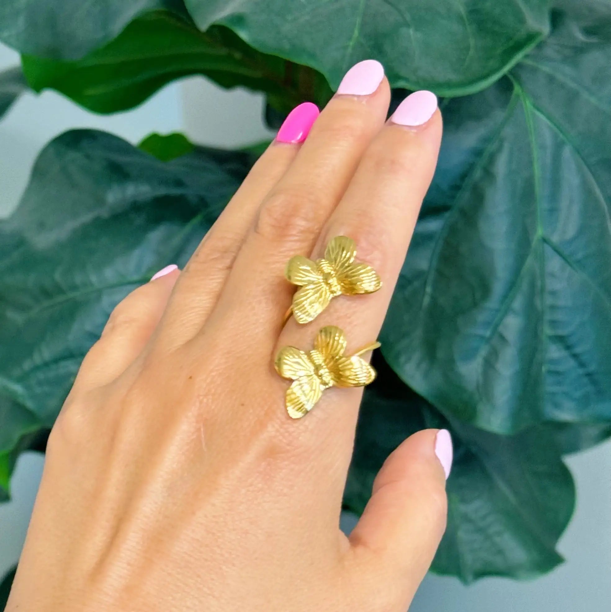 Sterling Silver Butterfly Ring – Vintage Butterfly Duo Ring for Unique Charm smart-purchase