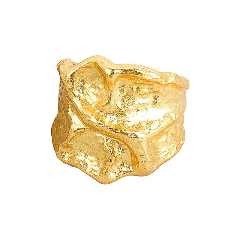 Minimalist Gold Rings – Matte Surface Ellipse Rings for Women’s Modern Style smart-purchase