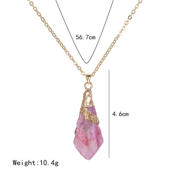 Handmade Pendant Necklace - Victorian Antique Oval Rock Crystal Pendant