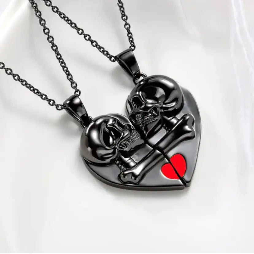 Magnetic Skull Hearts Pendant for Edgy Style smart-purchase
