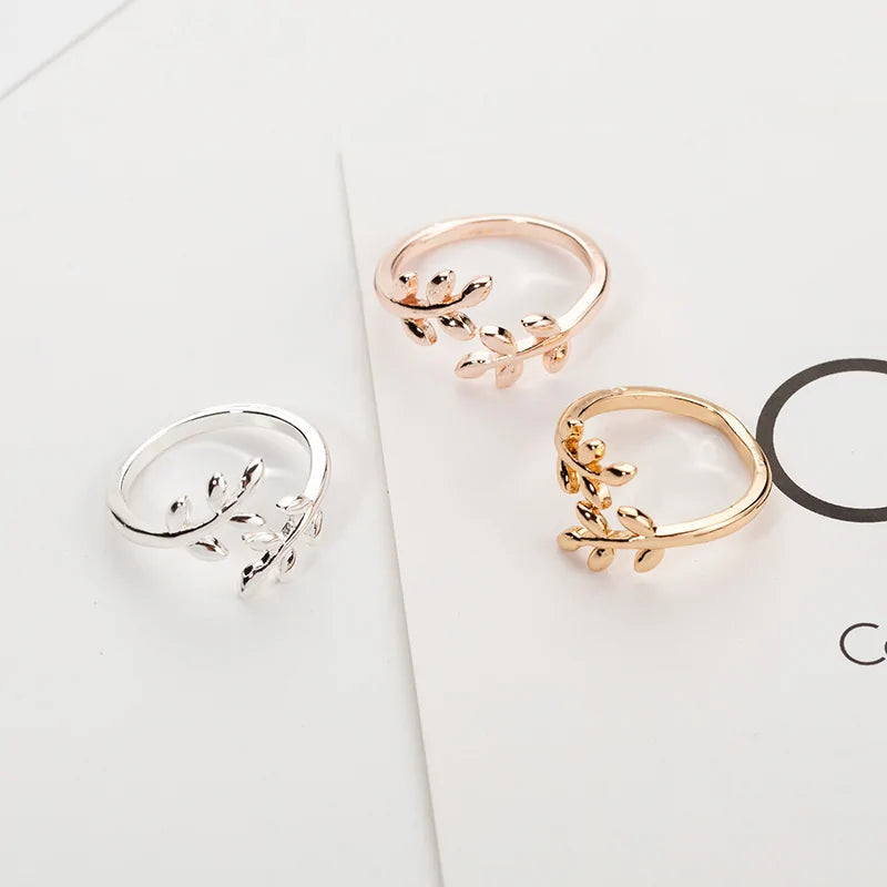 Unique Gold Rings – Olive Tree Open Ring for Nature-Inspired Elegance smart-purchase