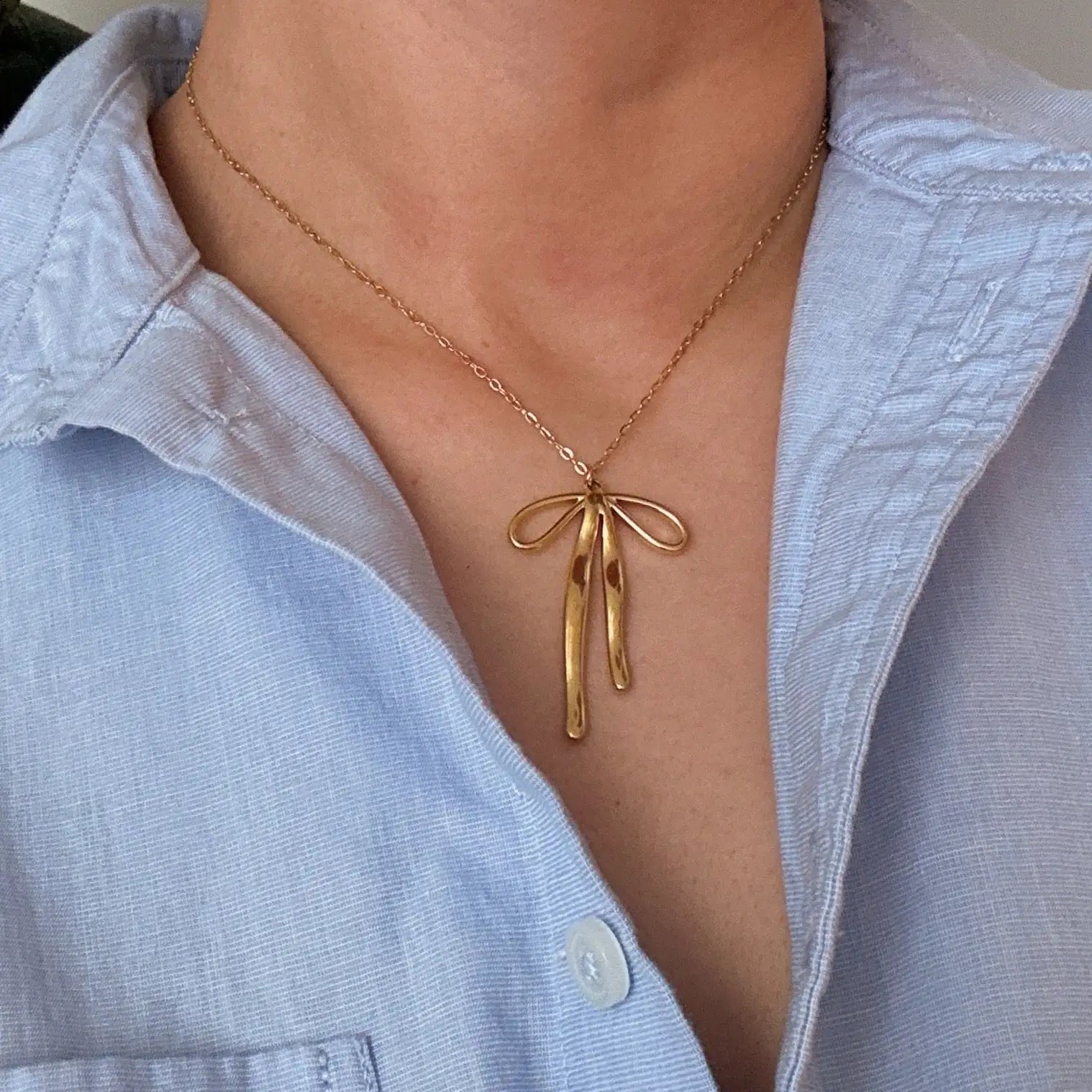Stylish Bow Pendant Necklace: Pandora Locket Necklace for Chic Elegance smart-purchase