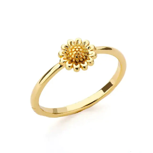 Crystal Sunflower Rings for Women - Affordable Gold Rings with Floral Elegance smart-purchase