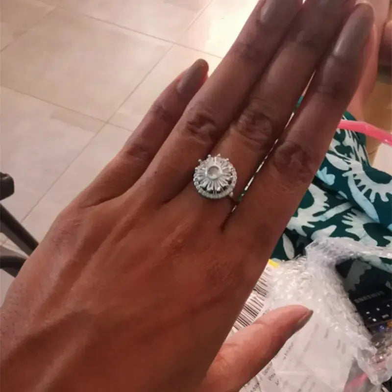 Crystal Sunflower Rings for Women - Affordable Gold Rings with Floral Elegance smart-purchase