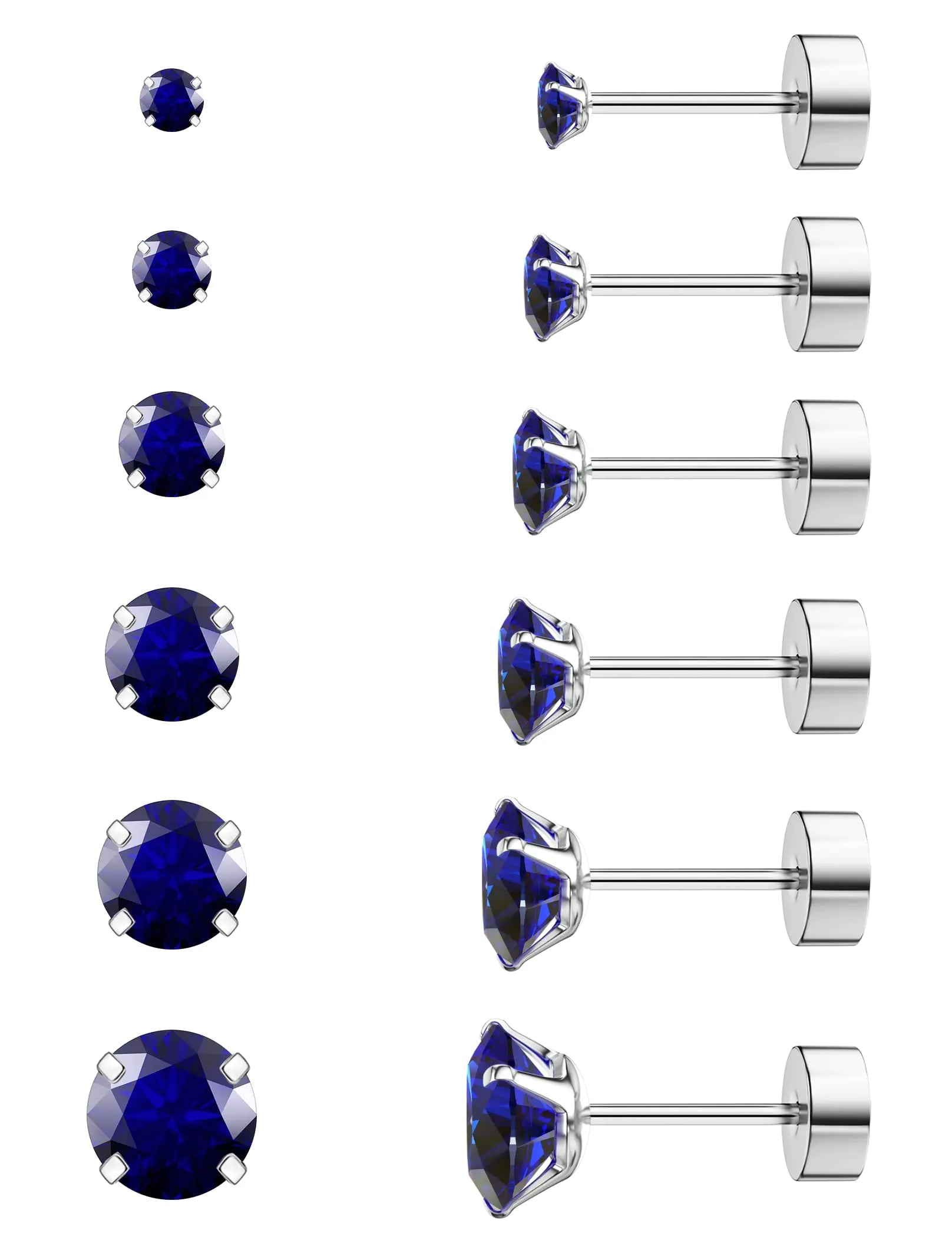 Crystal Stud Earrings: Cubic Zirconia Hypoallergenic Earrings Set smart-purchase