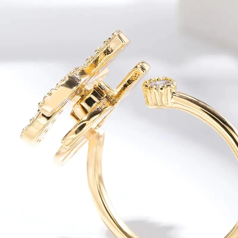 Crystal Sunflower Rings for Women - Affordable Gold Rings with Floral Elegance smart-purchase