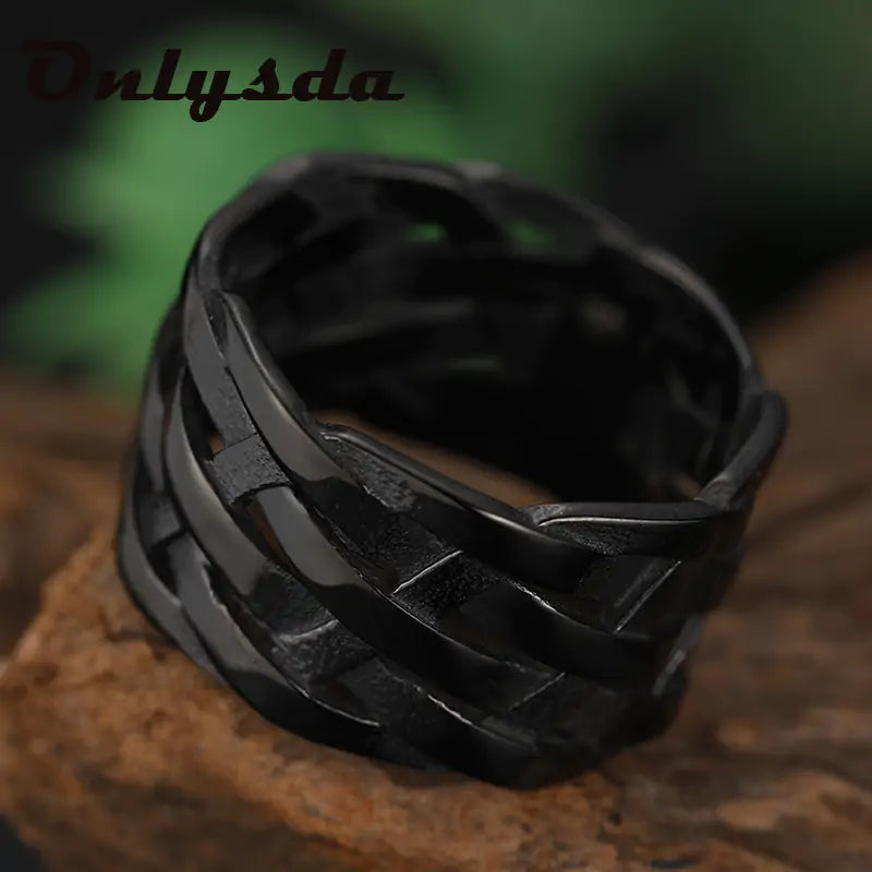 Vintage Silver Rings – Weave Stainless Steel Rings for Timeless Style smart-purchase