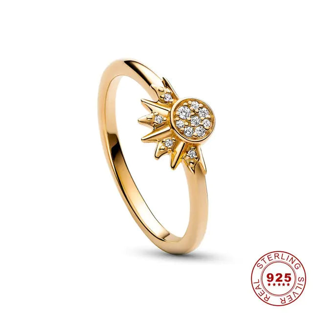 Celestial Blue Sparkling Moon and Sun Rings for Cosmic Charm – Perfect for Sapphire Gold Ring Lovers smart-purchase