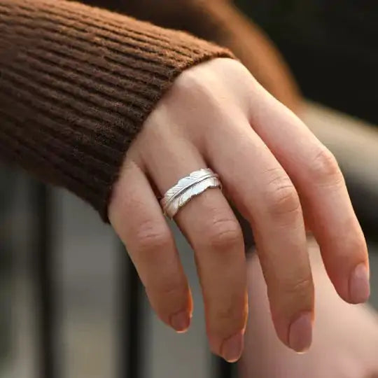Gold Angel Feather Ring – A Celestial Touch of Elegance with Precious Stone Rings smart-purchase