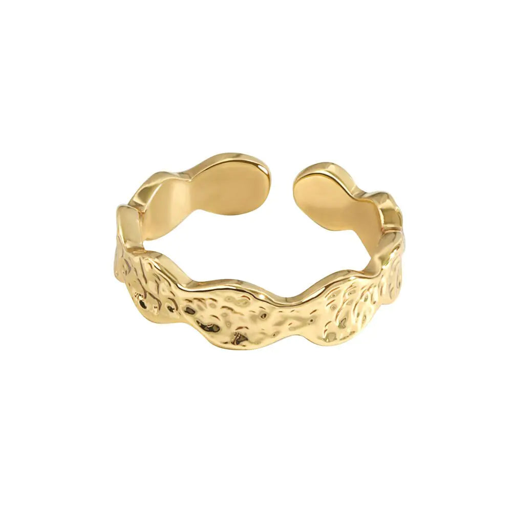 Chunky Silver Rings – Irregular Texture Open Cuff Finger Rings for Unique Style smart-purchase