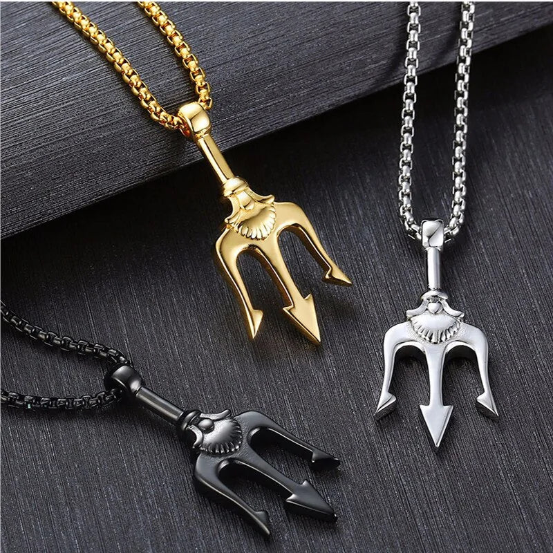Trident Pendant Necklace: Silver Locket Necklace for Unique Strength smart-purchase