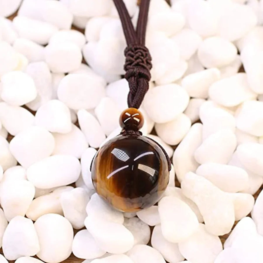 Tiger Eye Stone Pendant Necklace: Gold Oval Locket Necklace for Natural Elegance smart-purchase