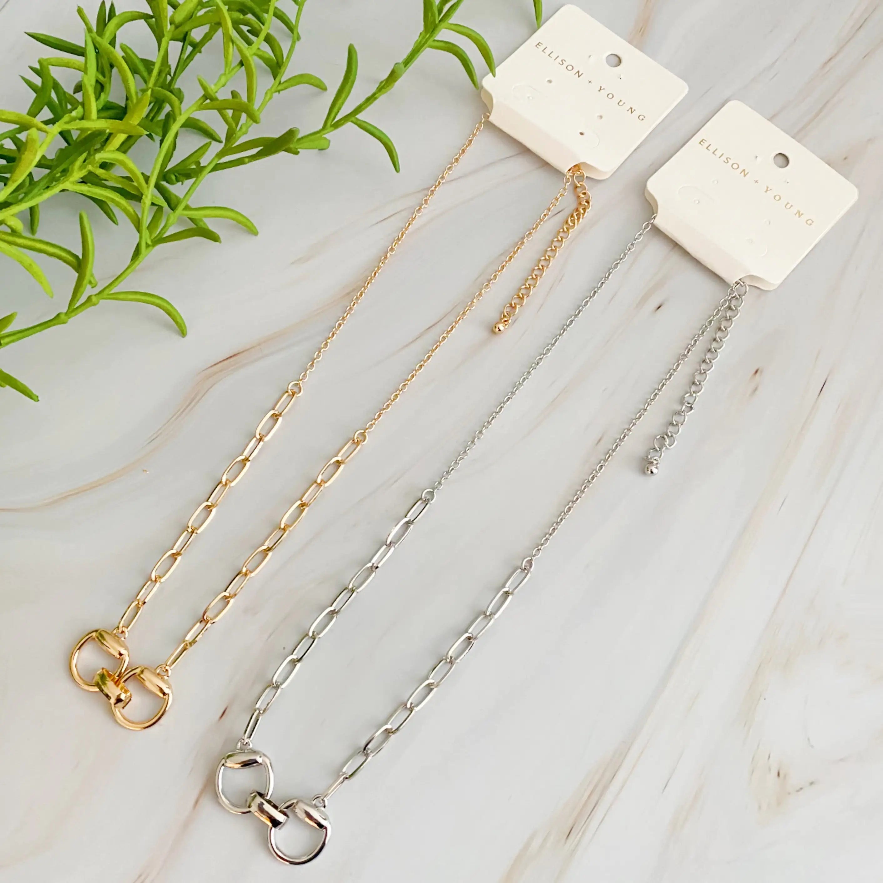 Gold Pendant with Silver Chain: Equestrian Pendant Chain Necklace for Horse Lovers smart-purchase