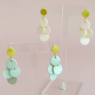 Shell Disc Chandelier Earring – Acrylic Earrings DIY for Beachy Vibes
