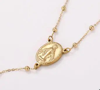 Gold Chain Pendant: Elegant Rosary Necklace for Faith-Inspired Jewelry smart-purchase