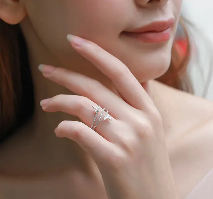 Sterling Silver Butterfly Ring – Silver Double Butterfly Rings for Playful Elegance smart-purchase