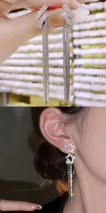 Party Water Drop Tassel Earrings smart-purchase