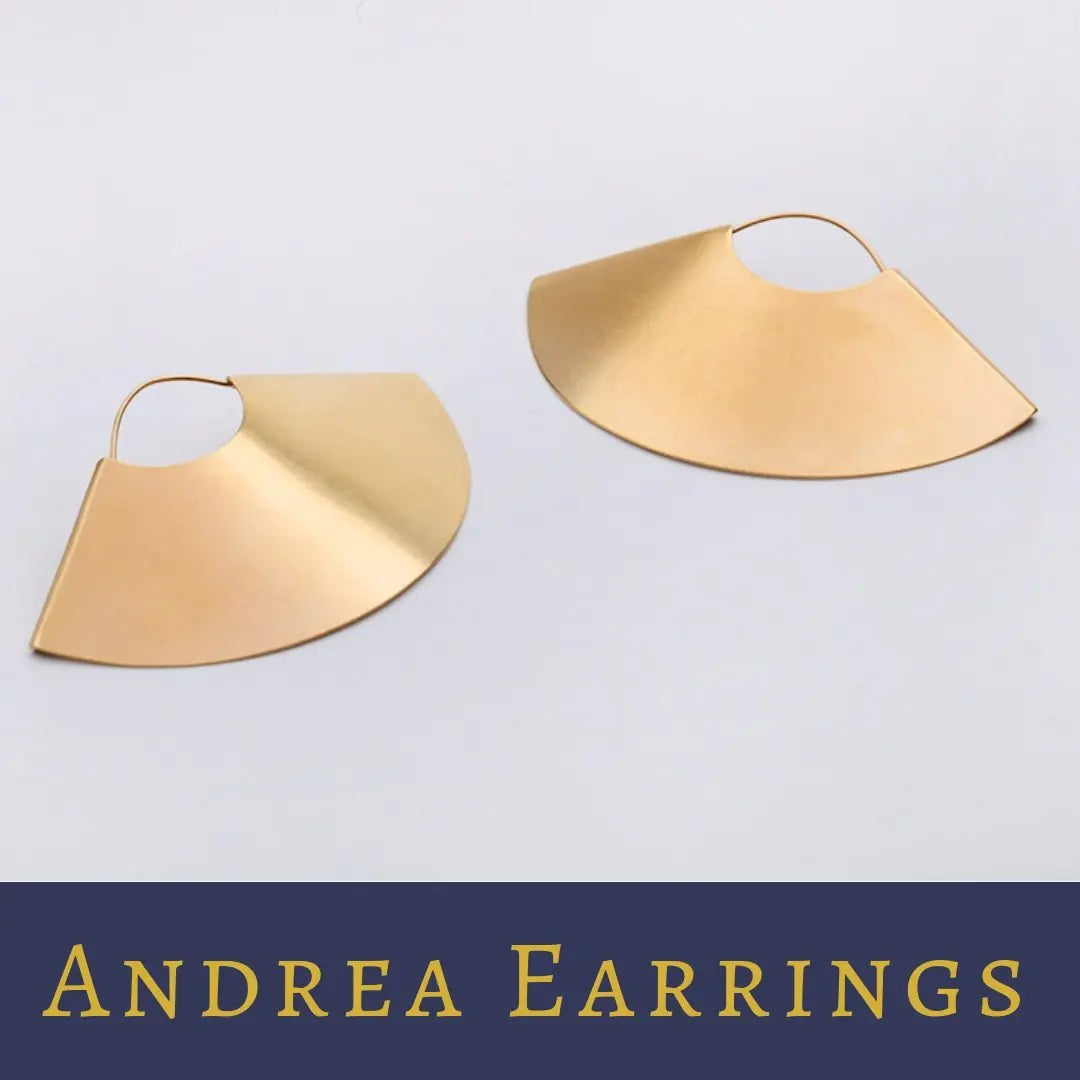 Yellow Gold Hoop Earrings 14K: Andrea Earrings for Effortless Elegance