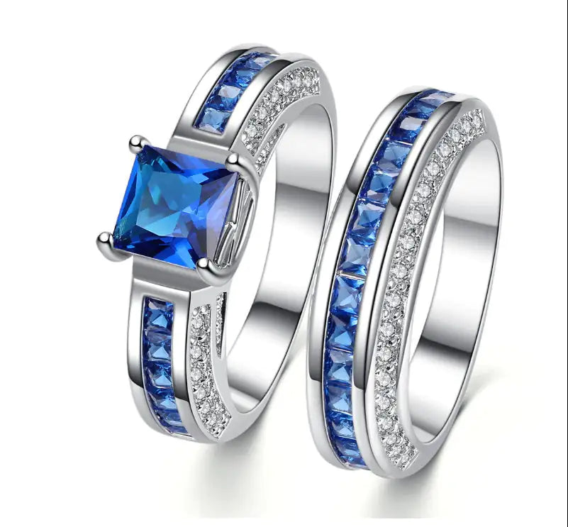 Stackable Gold Rings – Jubilee Set of 2 Stacking Rings in Pure Crystal with Platinum Plating smart-purchase