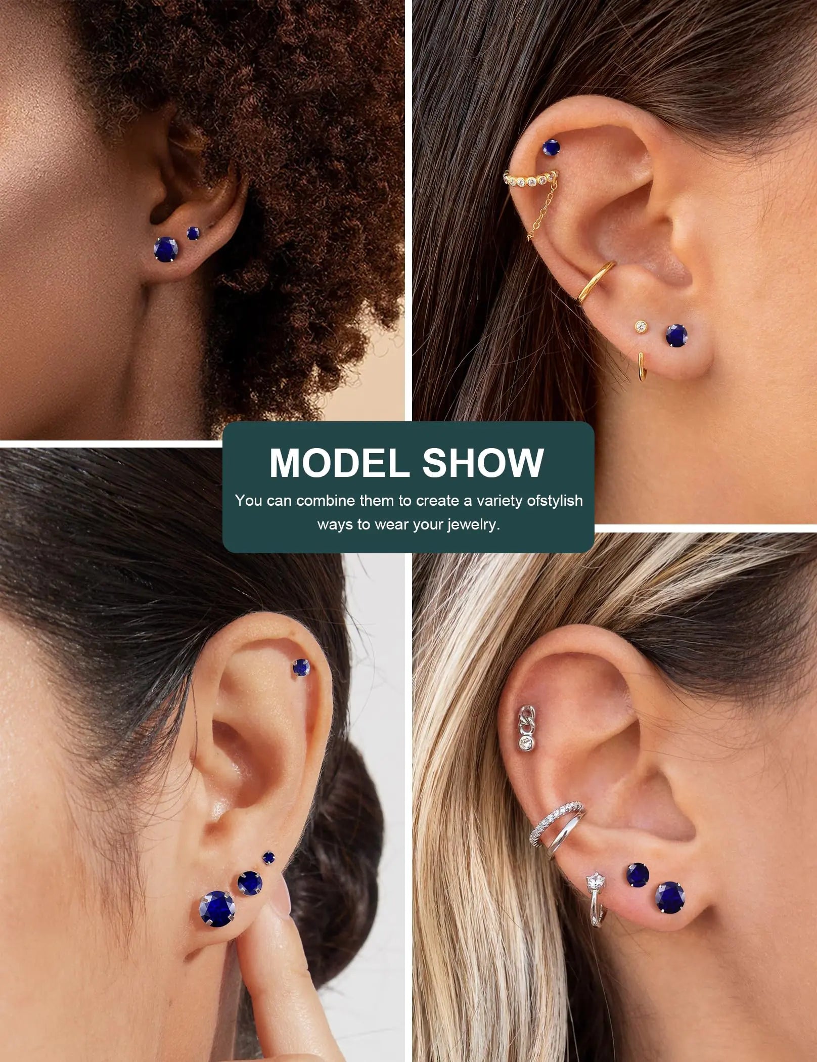 Crystal Stud Earrings: Cubic Zirconia Hypoallergenic Earrings Set smart-purchase