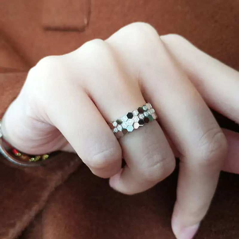 Stackable Gold Rings – Honeycomb Stacking Rings Set (3PCS) for Stylish Layering smart-purchase