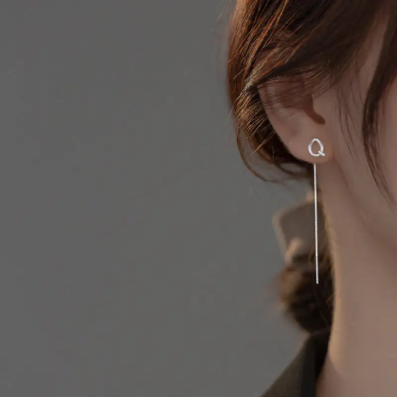 Glossy Alphabet Pendant Earrings – Personalized Drop Earrings Gold for Unique Style smart-purchase
