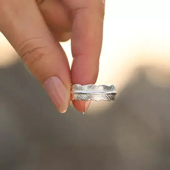 Gold Angel Feather Ring – A Celestial Touch of Elegance with Precious Stone Rings smart-purchase