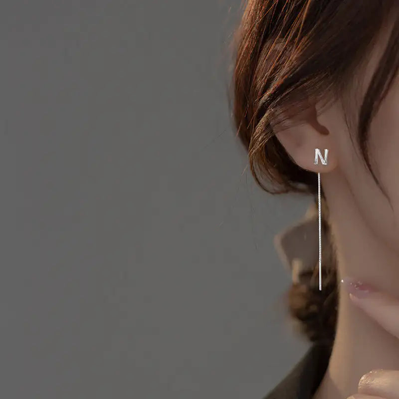 Glossy Alphabet Pendant Earrings – Personalized Drop Earrings Gold for Unique Style smart-purchase