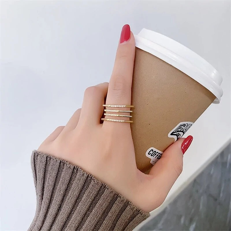 Stackable Gold Rings – Multi-Layer Open Rings for Trendy Layered Looks
