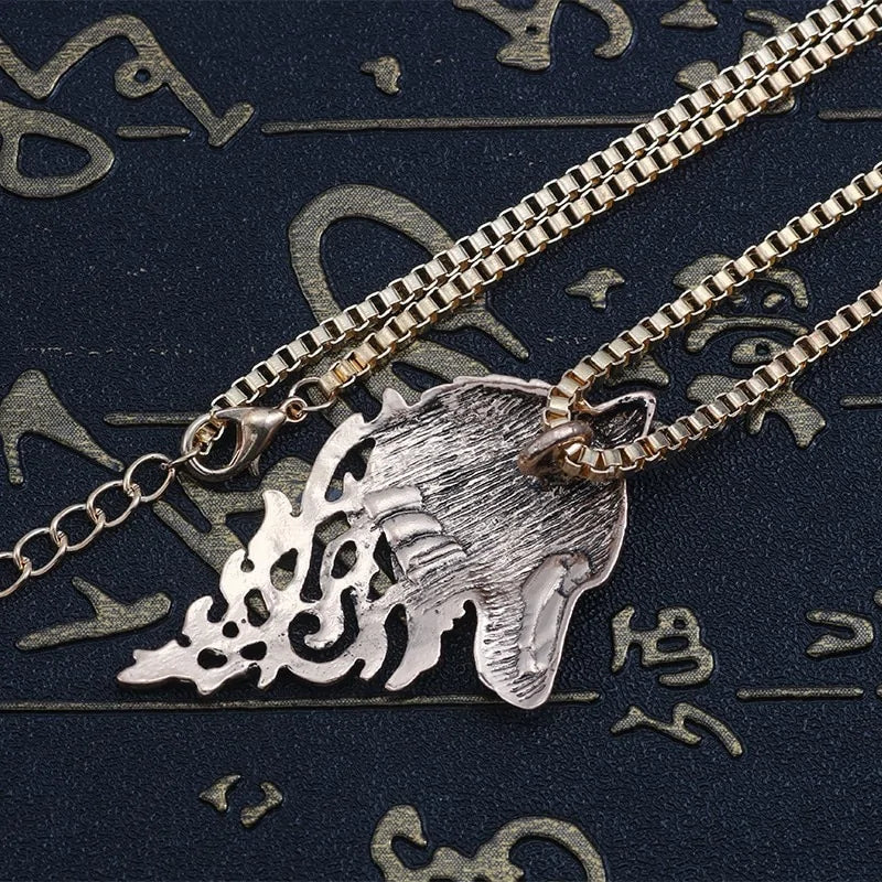 Wolf Head Pendant Necklace: Silver Locket Necklace Vintage Style for Fierce Elegance smart-purchase