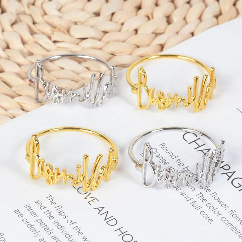 Eid Mubarak Muslim Napkin Rings for Festive Dining - Cluster Diamond Ring Inspired Design for Elegant Celebrations